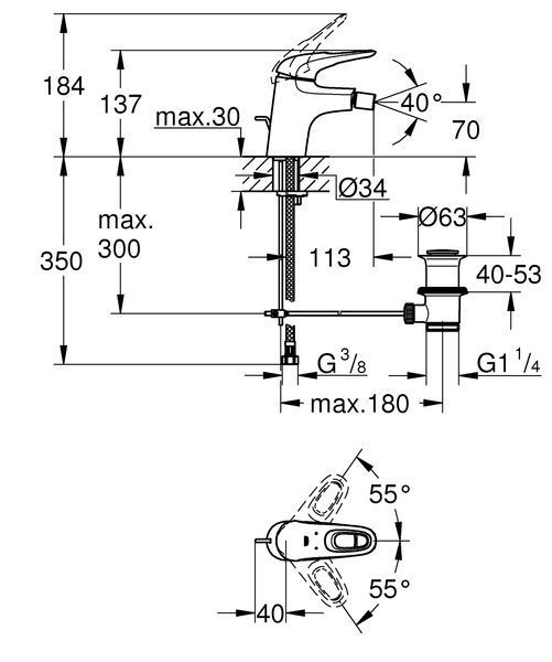 Змішувач для біде Grohe Eurostyle (33565LS3) 33565LS3 фото