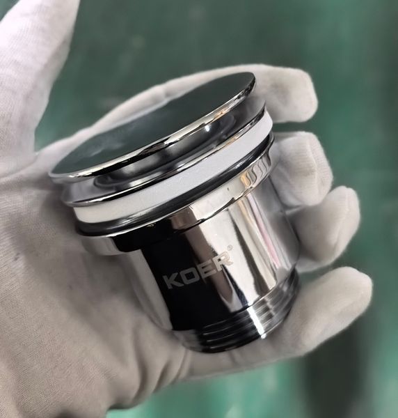 Донный клапан для раковины Koer PW-11-01 1 1/4'' универсальный (с/без перел) СLICK-СLACK (Цвет хром) (KR5790) KR5790 фото