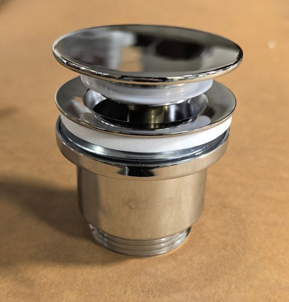 Донный клапан для раковины Koer PW-11-01 1 1/4'' универсальный (с/без перел) СLICK-СLACK (Цвет хром) (KR5790) KR5790 фото
