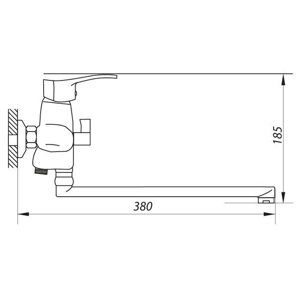 Смеситель для ванны Zerix JXD6 279 (ZX2692) ZX2692 фото