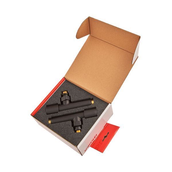 Комплект кранів для рушникосушки кутовий Koer KR.SET.535 BLACK - M1/2''xM1/2'' подовжений (KR5844) KR5844 фото