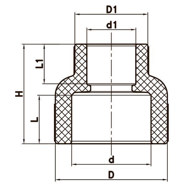 Муфта редукционная ВВ 50x40 PPR Koer K0038.PRO (KP0046) KP0046 фото