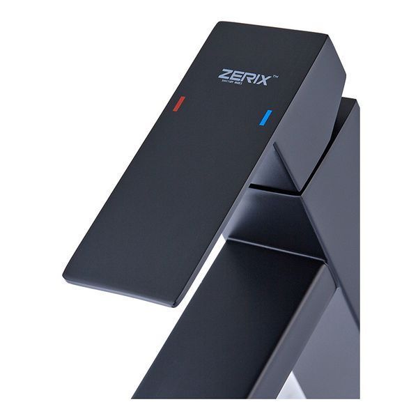 Смеситель для умывальника из нерж. стали SUS304 Zerix KUB-001 Black (ZX4703) ZX4703 фото