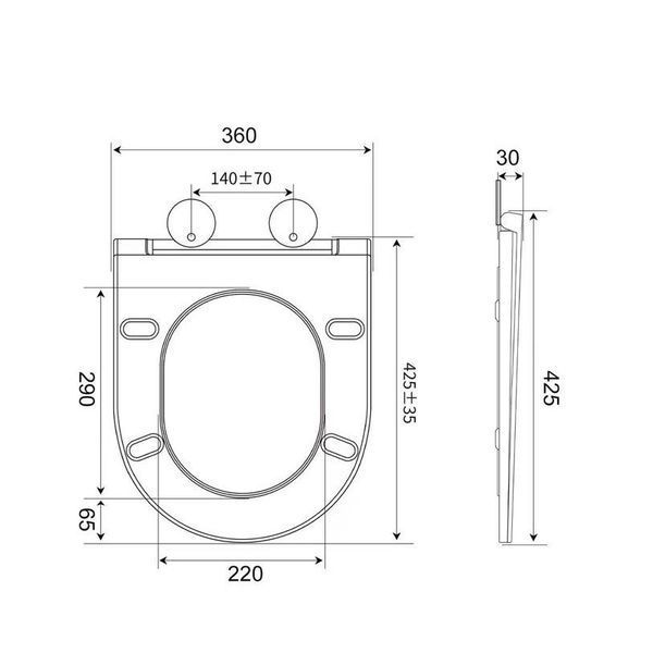 Унитаз подвесной Mixxus Ellipse-0310-T3 480х360х340mm система смыва Tornado 3.0 (MI8426) MI8426 фото