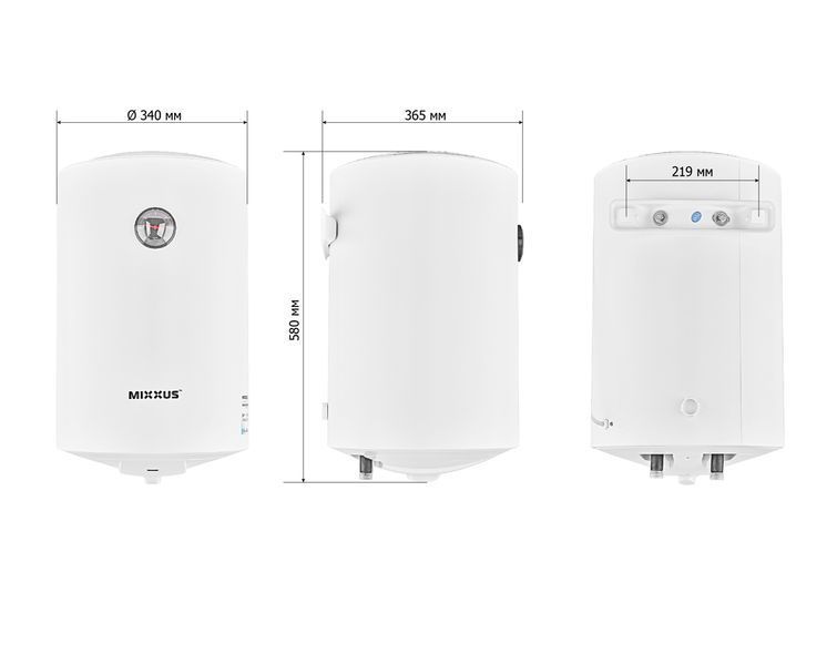 Водонагрівач "Циліндр" MIXXUS EWH-07030 ROUND WET накопичувальний 30 л, мокрий тен 1,5 kW (WH0600) WH0600 фото
