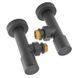 Комплект кранів для рушникосушки кутовий Koer KR.SET.535 BLACK - M1/2''xM1/2'' подовжений (KR5844) KR5844 фото 6