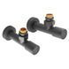 Комплект кранів для рушникосушки кутовий Koer KR.SET.535 BLACK - M1/2''xM1/2'' подовжений (KR5844) KR5844 фото 5