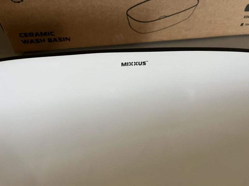 Раковина накладна Mixxus Premium DIVERSE-0111 EDGE BLACK 600х380х140mm (MP6562) MP6562 фото