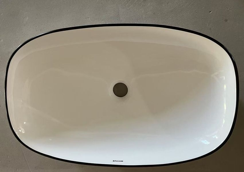 Раковина накладна Mixxus Premium DIVERSE-0111 EDGE BLACK 600х380х140mm (MP6562) MP6562 фото