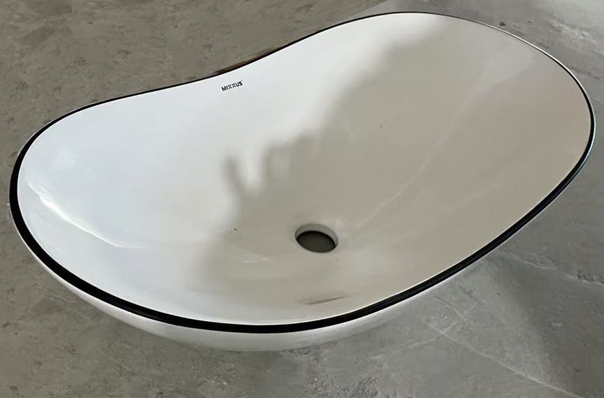 Раковина накладная Mixxus Premium WAVE-0105 EDGE BLACK 620х360х160mm (MP6556) MP6556 фото