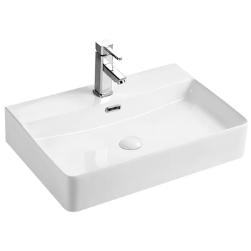 Раковина підвісна-накладна Mixxus Premium QUADRO-0204 600x420x130mm (отвір під змішувач, перелив) (MP6719) MP6719 фото
