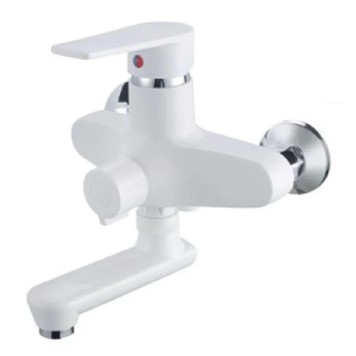 Смеситель для ванны PLAMIX OSCAR-008 EURO SET WHITE (со шлангом, лейкой и кронштейном) (PM0698) PM0698 фото