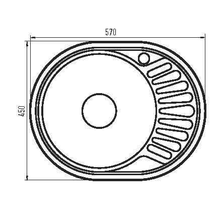 Мийка кухонна Zerix Z5745-06-160MD (micro decor) (ZS0562) ZS0562 фото