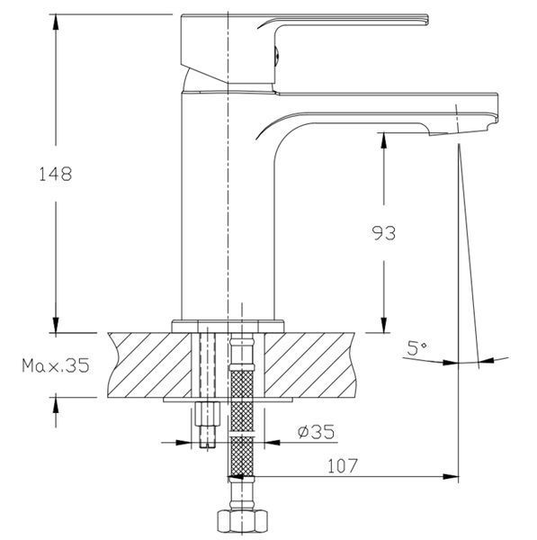 Змішувач для умивальника Haiba Kubus 001 (HB0792) HB0792 фото