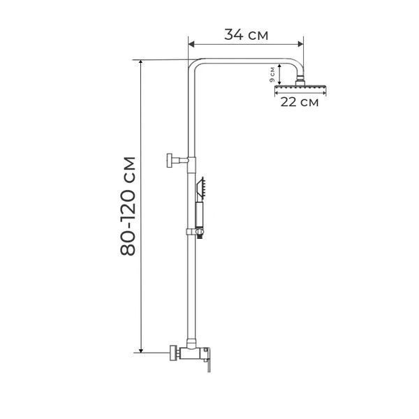 Душевая колонна со смесителем Haiba Opus 003-J (HB0913) HB0913 фото