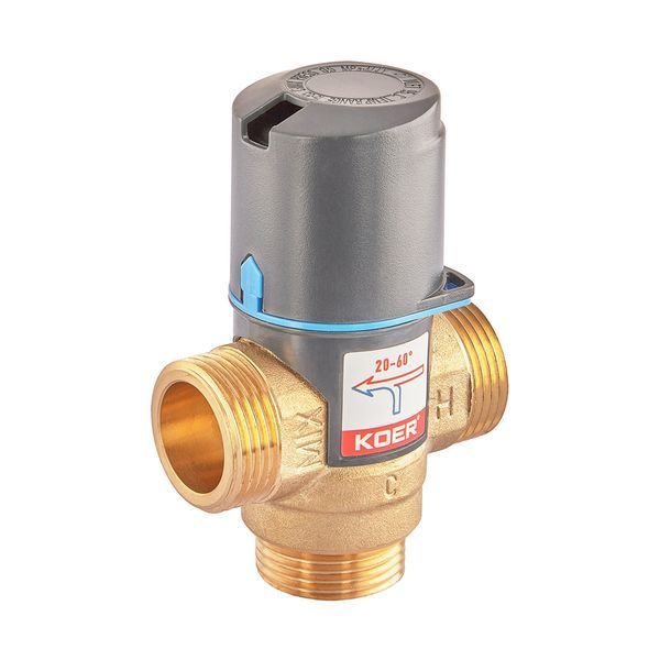 Клапан смесительный термостатический Koer KR.1268 - 1'' 20*C-60*C (KR5845) KR5845 фото
