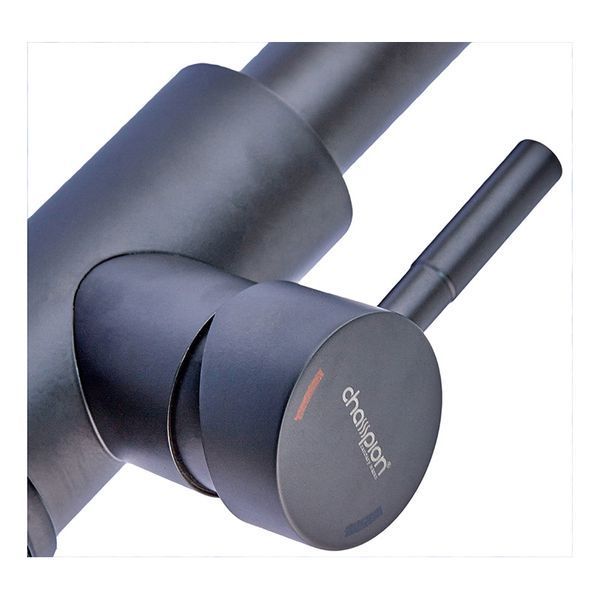 Смеситель для кухни с выдвижной лейкой Champion NEO-014 Black (нерж. сталь) (CH0315) CH0315 фото