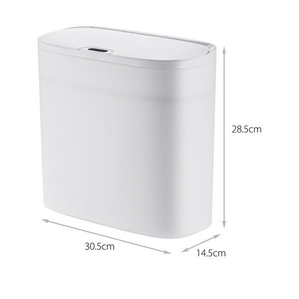 Мусорное ведро сенсорное прямоугольное Mixxus Wave-TC0414 White 14 л (цвет белый) (MI8405) MI8405 фото
