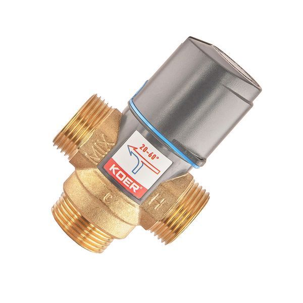 Клапан смесительный термостатический Koer KR.1268 - 1'' 20*C-60*C (KR5845) KR5845 фото