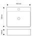 Раковина подвесная-накладная Mixxus Premium QUADRO-0204 600x420x130mm (отверстие под смеситель, перелив) (MP6719) MP6719 фото 2