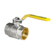 Кран кульовий KOER KR.214.G - 3/4" FF ГГВ YELLOW, ручка "важіль" жовта (KR0113) KR0113 фото 1