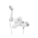 Смеситель для ванны Plamix Kubus-009 EURO SET White (со шлангом, лейкой и кронштейном) (PM0673) PM0673 фото 1