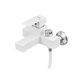 Смеситель для ванны Plamix Kubus-009 EURO SET White (со шлангом, лейкой и кронштейном) (PM0673) PM0673 фото 3