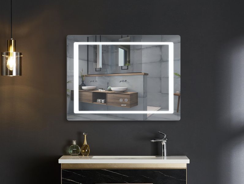 Дзеркало Mixxus STYLE MR13-80x60-Reverse з Led Touch, Anti-fog, димером, регулятором яскравості (MI6666) MI6666 фото