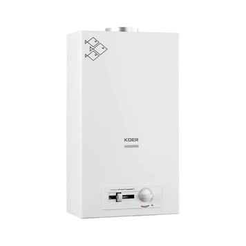 Газовая колонка KOER KWH.G0410 WHITE дымоходная с пьезорозжигом 10 л/мин (цвет белый) (KR5663) KR5663 фото