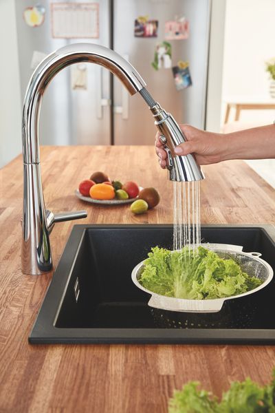 Змішувач для кухні з висувним виливом Grohe Zedra (32294002) 32294002 фото