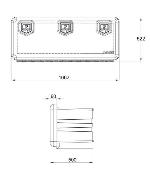 Ящик інструментальний Daken Arka 1062х522х500 мм об'єм 169,4 л (1001110010) 1001110010 фото