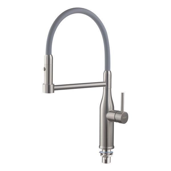 Кухонный смеситель с силиконовым изливом KOER KI-70005-02 (нерж. сталь) (KR3388) KR3388 фото