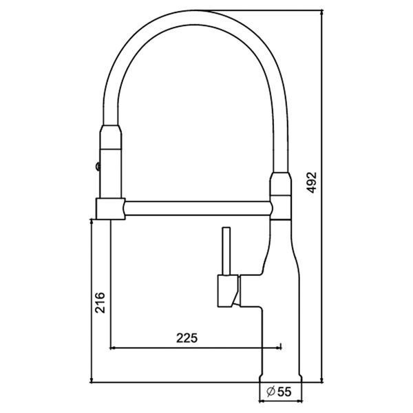 Кухонный смеситель с силиконовым изливом KOER KI-70005-02 (нерж. сталь) (KR3388) KR3388 фото