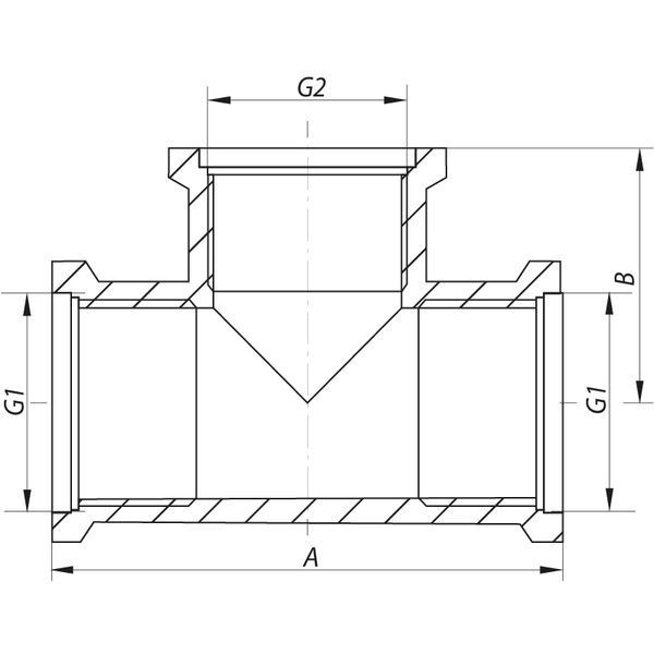 Трійник редукційний 3/4"х1/2"х3 / 4 "ВВВ Koer KF.T080608F (KF0063) KF0063 фото