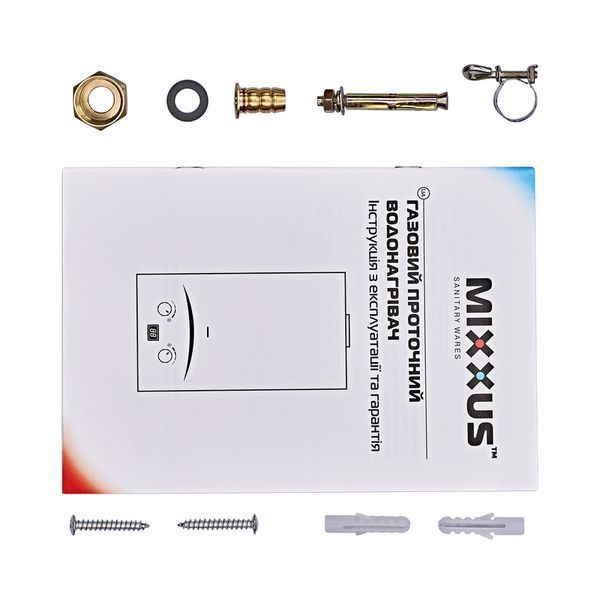 Газова колонка MIXXUS GWH-0110 BASIC WHITE димохідна 10 л/хв (колір білий) (WH0022) WH0022 фото