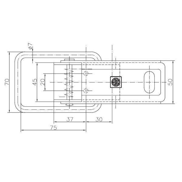 Замок бортовий причепа Winterhoff BV 70-1 довжина 165 мм (1860033) 1860033 фото