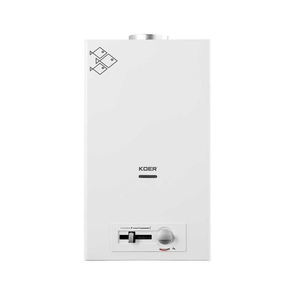 Газова колонка KOER KWH.G0410 WHITE димохідна з п'єзорозпалом 10 л/хв (колір білий) (KR5663) KR5663 фото