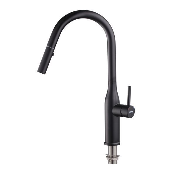 Кухонный смеситель с выдвижным изливом KOER KI-70004-05 (нерж. сталь) (KR3386) KR3386 фото