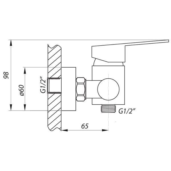 Змішувач для душа Zerix LR72003 (LL1195) LL1195 фото