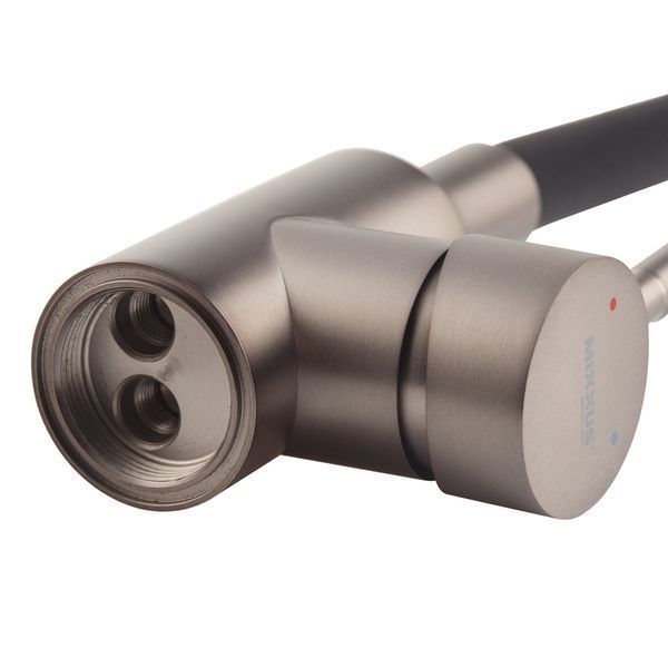 Змішувач для кухні Mixxus SEO-011-T Graphite Refl.Black з нерж.сталі SUS304 (Кол.графіт+сил.вилив чорний) (MI8434) MI8434 фото