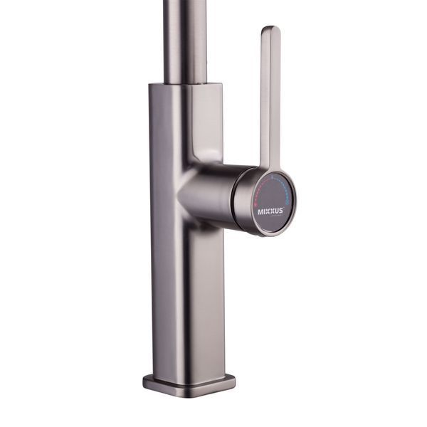 Змішувач для кухні з висувним виливом Mixxus Premium HAMMER 014 GRAPHITE (MI6955) MI6955 фото
