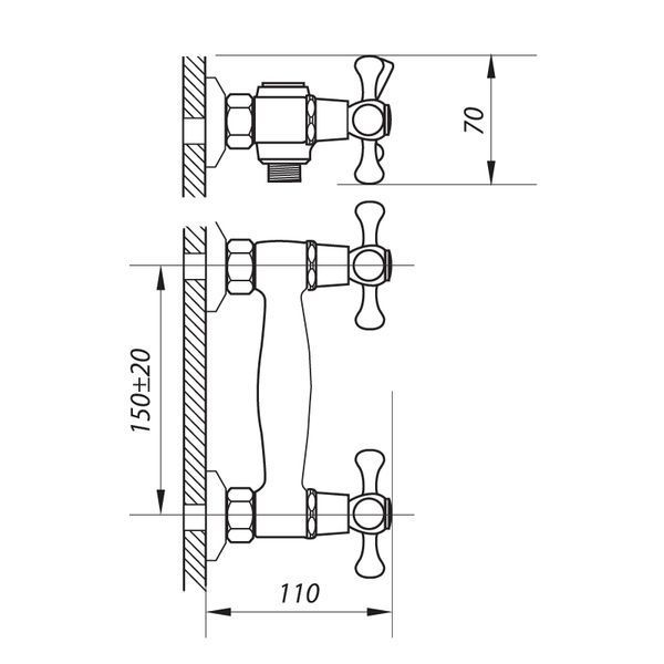 Смеситель для душа Zerix TMK5 725 (ZX0207) ZX0207 фото