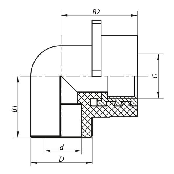 Угол установочный для гипсокартонных стен ВР 20x1/2F PPR Koer K0189.PRO (KP0244) KP0244 фото