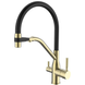 Змішувач для кухні MixxusPremium Gravity 021 BRUSHED GOLD REFL.BLACK (MI6981) MI6981 фото 1
