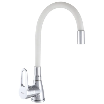 Смеситель для кухни Zerix SOP7 045 с белым гибким изливом (ZX2668) ZX2668 фото