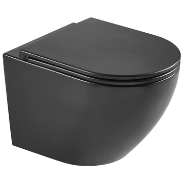 Унітаз підвісний Mixxus Premium Ellipse-0303-R Black 520x365x360mm, система змиву RIMLESS (MP6464) MP6464 фото