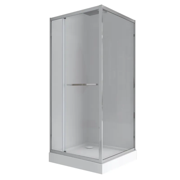 Душевая кабина с низким поддоном Mixxus Style SCT01-90x90x200-TR Chrome прозрачное стекло 6мм (MI8433) MI8433 фото