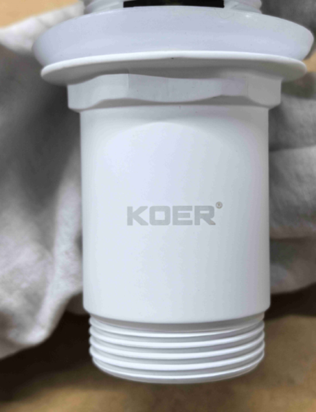 Донный клапан для раковины Koer PW-07-03 1 1/4'' с переливом автоматический СLICK-СLACK (Цвет белый) (KR5783) KR5783 фото