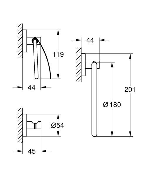Набір аксесуарів 3 в 1 Grohe Essentials New (40775001) 40775001 фото
