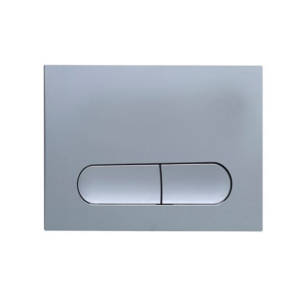 Панель смыва Koer KT-0608-01 240x160x10mm пластиковая, закругленная кнопка (цвет хром) (KR6124) KR6124 фото